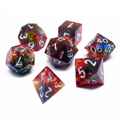레드 골드 포일 레진 다이스 세트 핸드크래프트 커스텀 컬러#Rpg#Dnd#Coc