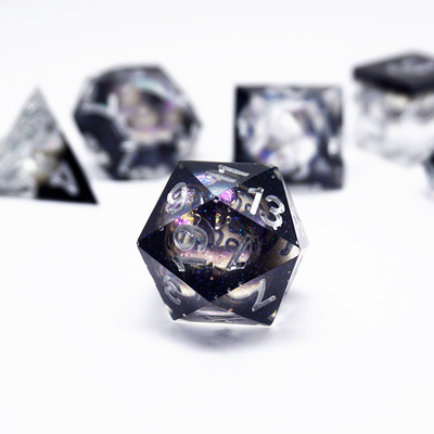 녹색 樹脂 디지털 다이스 세트 다면적 태블릿 게임 다이스#rpg#dnd#coc