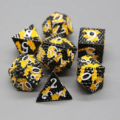 파이썬 텍스처 금속 다이스 세트 멀티 페이스 데스크톱 게임#Dnd#Coc