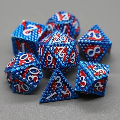 파이썬 텍스처 금속 다이스 세트 멀티 페이스 데스크톱 게임#Dnd#Coc