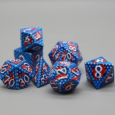 파이썬 텍스처 금속 다이스 세트 멀티 페이스 데스크톱 게임#Dnd#Coc