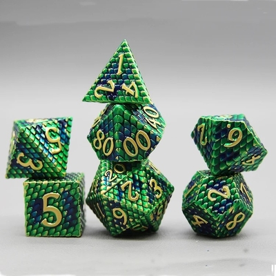 파이썬 텍스처 금속 다이스 세트 멀티 페이스 데스크톱 게임#Dnd#Coc