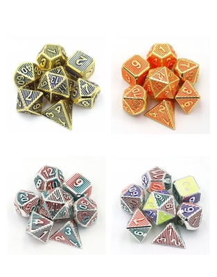 디지털 메탈 RPG 다이스 컬러 수직 스트립 Dnd Coc 고급 스타일