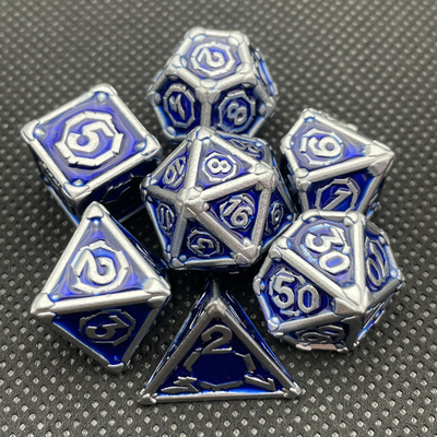 맞춤형 금속 멀티 - 얼굴 다이스 Dnd Rpg Coc 데스크톱 게임 휴대용