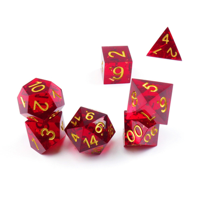 레드 그라마네트 자연 樹脂 dice set 데스크톱 게임 선호 마법 영역 모험 dnd dice