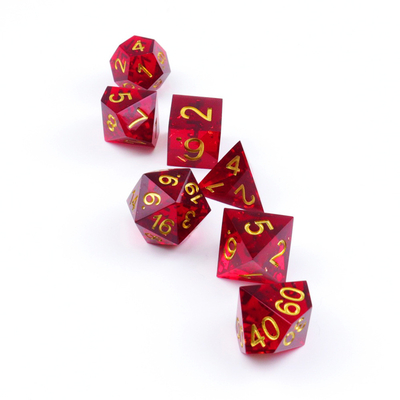 레드 그라마네트 자연 樹脂 dice set 데스크톱 게임 선호 마법 영역 모험 dnd dice