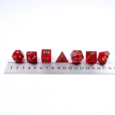 레드 그라마네트 자연 樹脂 dice set 데스크톱 게임 선호 마법 영역 모험 dnd dice