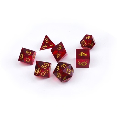 레드 그라마네트 자연 樹脂 dice set 데스크톱 게임 선호 마법 영역 모험 dnd dice