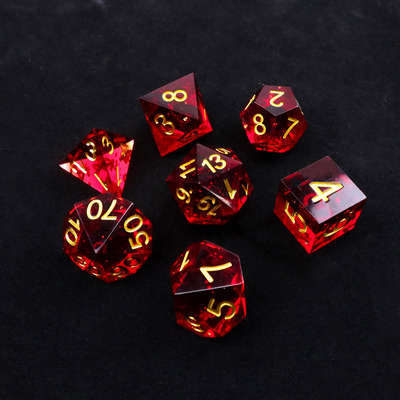 레드 그라마네트 자연 樹脂 dice set 데스크톱 게임 선호 마법 영역 모험 dnd dice