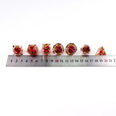 그라마트 사과 액체 자연 樹脂 다면적 태블릿 게임 dice set dnd dice