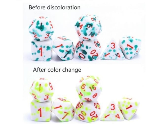 높은 온도 변화 색상 그래피티 유령 색상 樹脂 보드 게임 dice set dnd dice