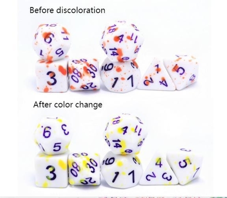 높은 온도 변화 색상 그래피티 유령 색상 樹脂 보드 게임 dice set dnd dice