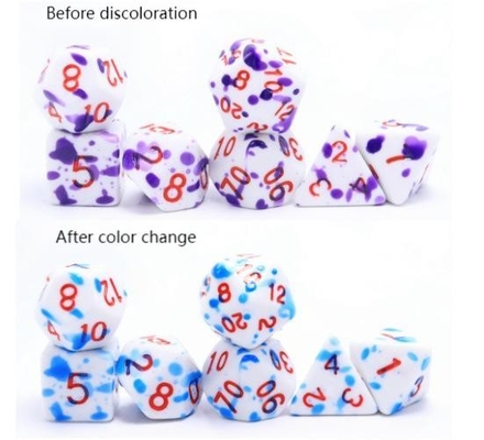 높은 온도 변화 색상 그래피티 유령 색상 樹脂 보드 게임 dice set dnd dice