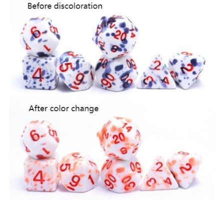 높은 온도 변화 색상 그래피티 유령 색상 樹脂 보드 게임 dice set dnd dice