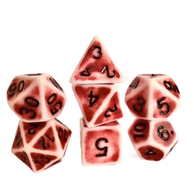 고대, 오래된 흰색 배경 색상 樹脂 dice 데스크톱 게임 세트 dnd dice