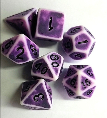 고대, 오래된 흰색 배경 색상 樹脂 dice 데스크톱 게임 세트 dnd dice