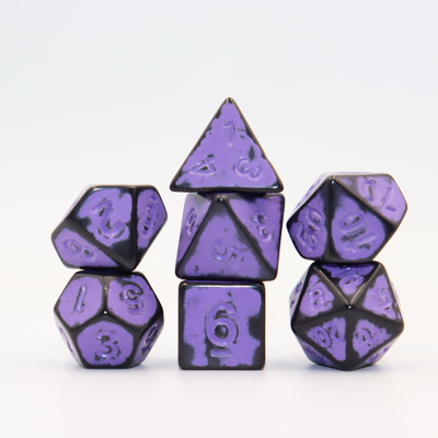오래된 검은색 뒷면 빨간색 樹脂 캐릭터가 게임판 dice set dnd dice