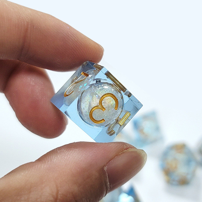 하얀 흐름 모래 樹脂 다중 누들레 태블릿 게임 dice set dnd dice