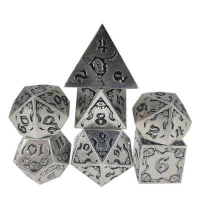 Devil's Eye 롤플레잉 금속 다면적 다이스 세트 TRPG COC DND