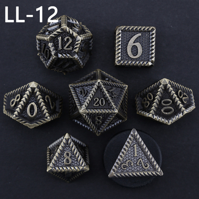 DND 금속 다이스, 드래곤과 던전 다면체 RPG 다이스, 7 테이블 게임 드래곤 스케일 다이스