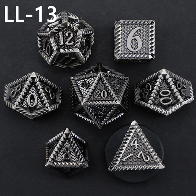 DND 금속 다이스, 드래곤과 던전 다면체 RPG 다이스, 7 테이블 게임 드래곤 스케일 다이스