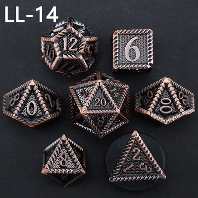 DND 금속 다이스, 드래곤과 던전 다면체 RPG 다이스, 7 테이블 게임 드래곤 스케일 다이스