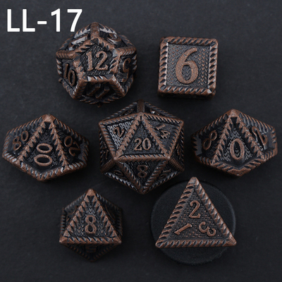 DND 금속 다이스, 드래곤과 던전 다면체 RPG 다이스, 7 테이블 게임 드래곤 스케일 다이스