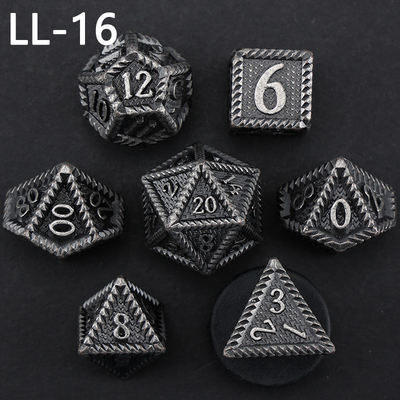 DND 금속 다이스, 드래곤과 던전 다면체 RPG 다이스, 7 테이블 게임 드래곤 스케일 다이스