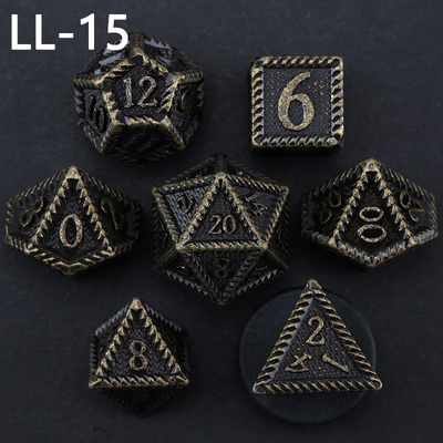 DND 금속 다이스, 드래곤과 던전 다면체 RPG 다이스, 7 테이블 게임 드래곤 스케일 다이스