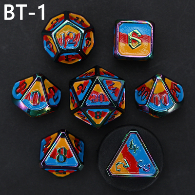 맞춤형 금속 및 플라스틱 다이스 D20 게임 D &amp; D 다면면체 DND 다이스 세트 RPG 다이스