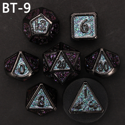 맞춤형 금속 및 플라스틱 다이스 D20 게임 D &amp; D 다면면체 DND 다이스 세트 RPG 다이스