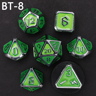 맞춤형 금속 및 플라스틱 다이스 D20 게임 D &amp; D 다면면체 DND 다이스 세트 RPG 다이스