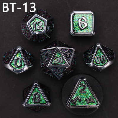 맞춤형 금속 및 플라스틱 다이스 D20 게임 D &amp; D 다면면체 DND 다이스 세트 RPG 다이스