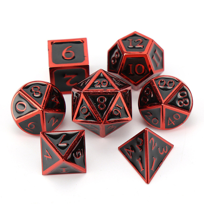 맞춤형 금속 고체 다이스 D20 게임 D &amp; D 다면면체 DND 다이스 세트 RPG 다이스