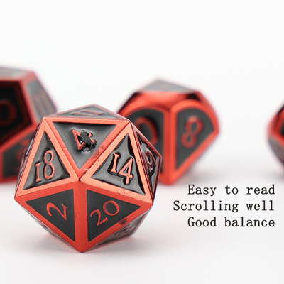 맞춤형 금속 고체 다이스 D20 게임 D &amp; D 다면면체 DND 다이스 세트 RPG 다이스