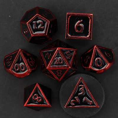 맞춤형 금속 고체 다이스 D20 게임 D &amp; D 다면면체 DND 다이스 세트 RPG 다이스
