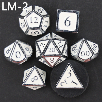 맞춤형 금속 고체 다이스 D20 게임 D &amp; D 다면면체 DND 다이스 세트 RPG 다이스