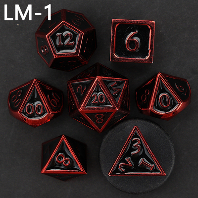 맞춤형 금속 고체 다이스 D20 게임 D &amp; D 다면면체 DND 다이스 세트 RPG 다이스