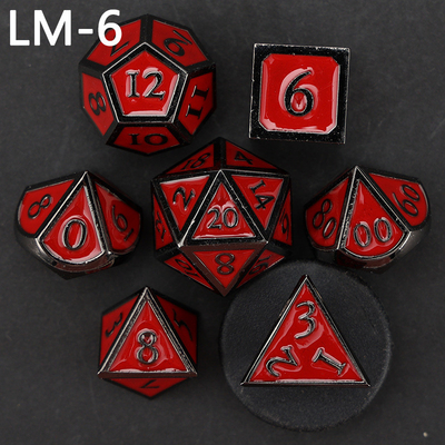 맞춤형 금속 고체 다이스 D20 게임 D &amp; D 다면면체 DND 다이스 세트 RPG 다이스
