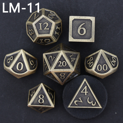 맞춤형 금속 고체 다이스 D20 게임 D &amp; D 다면면체 DND 다이스 세트 RPG 다이스