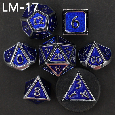 맞춤형 금속 고체 다이스 D20 게임 D &amp; D 다면면체 DND 다이스 세트 RPG 다이스
