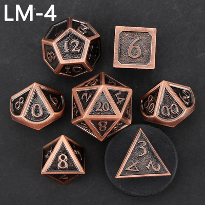 맞춤형 금속 고체 다이스 D20 게임 D &amp; D 다면면체 DND 다이스 세트 RPG 다이스