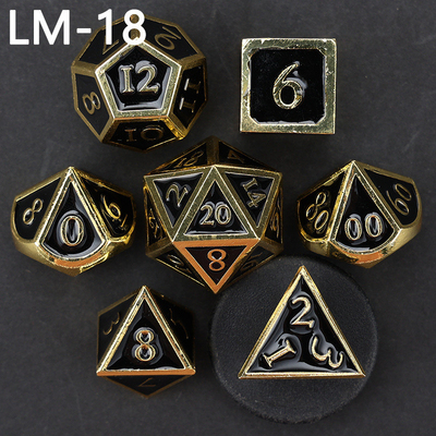 맞춤형 금속 고체 다이스 D20 게임 D &amp; D 다면면체 DND 다이스 세트 RPG 다이스