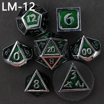 맞춤형 금속 고체 다이스 D20 게임 D &amp; D 다면면체 DND 다이스 세트 RPG 다이스