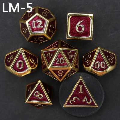 맞춤형 금속 고체 다이스 D20 게임 D &amp; D 다면면체 DND 다이스 세트 RPG 다이스