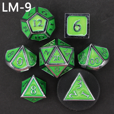 맞춤형 금속 고체 다이스 D20 게임 D &amp; D 다면면체 DND 다이스 세트 RPG 다이스