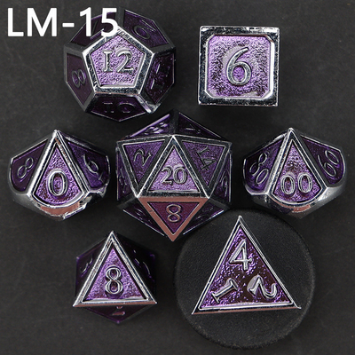 맞춤형 금속 고체 다이스 D20 게임 D &amp; D 다면면체 DND 다이스 세트 RPG 다이스