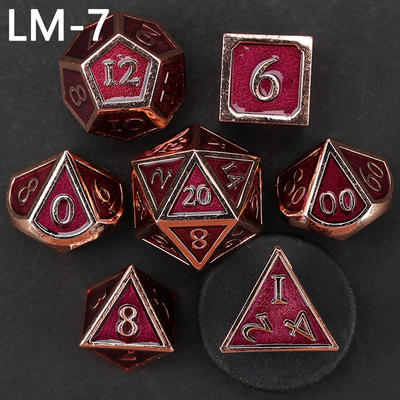 맞춤형 금속 고체 다이스 D20 게임 D &amp; D 다면면체 DND 다이스 세트 RPG 다이스