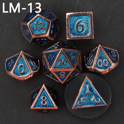맞춤형 금속 고체 다이스 D20 게임 D &amp; D 다면면체 DND 다이스 세트 RPG 다이스