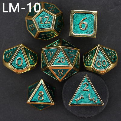 맞춤형 금속 고체 다이스 D20 게임 D &amp; D 다면면체 DND 다이스 세트 RPG 다이스